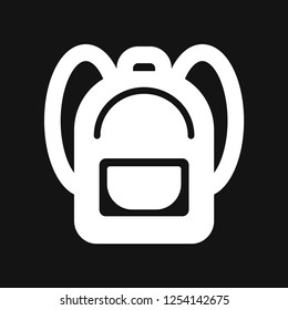 Backpack solid icon. Luggage symbol design, designed for web and app. Eps 10