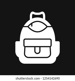 Backpack solid icon. Luggage symbol design, designed for web and app. Eps 10