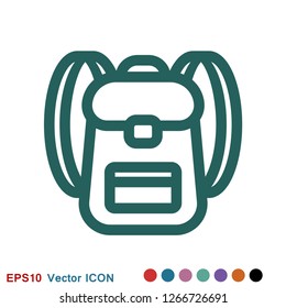 Backpack solid icon. Luggage symbol design, designed for web and app. Eps 10