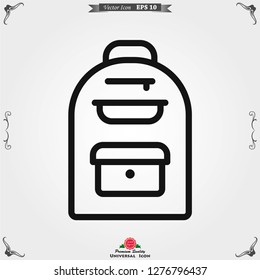 Backpack solid icon. Luggage symbol design, designed for web and app. Eps 10
