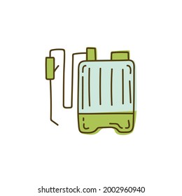 Backpack sprayer icon in color icon, isolated on white background 