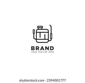 Backpack sprayer logo design template elements. Vector illustration. New Modern logo.