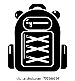 Backpack student icon. Simple illustration of backpack student vector icon for web