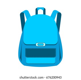 Backpack. Student. Vector illustration isolated on white background.