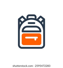 Backpack for Study Abroad Vector Icon