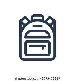 Backpack for Study Abroad Vector Icon