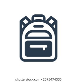 Backpack for Study Abroad Vector Icon