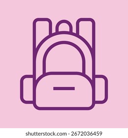 Mochila símbolo ilustración de moda útil diseño de Ilustración vectorial comely colorido background.eps