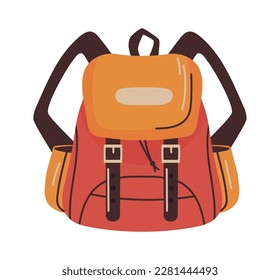 backpack tourism icon isolated white background