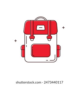 Backpack, Travel Bag, Hiking Backpack, Outdoor Gear, Adventure Travel, Camping Gear, Daypack, Trekking Bag, Bag Vector Icon Design