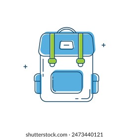 Rucksack, Reisetasche, Wanderrucksack, Outdoor-Ausrüstung, Abenteuerreisen, Campingausrüstung, Tagesrucksack, Trekkingtasche, Tasche Vektorgrafik Icon Design