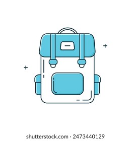 Rucksack, Reisetasche, Wanderrucksack, Outdoor-Ausrüstung, Abenteuerreisen, Campingausrüstung, Tagesrucksack, Trekkingtasche, Tasche Vektorgrafik Icon Design