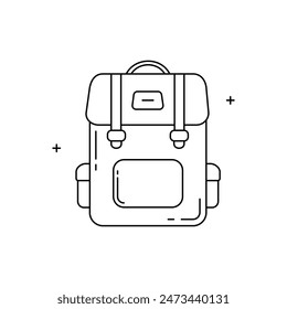 Backpack, Travel Bag, Hiking Backpack, Outdoor Gear, Adventure Travel, Camping Gear, Daypack, Trekking Bag, Bag Vector Icon Design