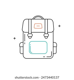 Backpack, Travel Bag, Hiking Backpack, Outdoor Gear, Adventure Travel, Camping Gear, Daypack, Trekking Bag, Bag Vector Icon Design