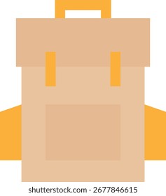 Rucksack Reisetasche Symbol Vektorgrafik flach