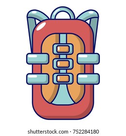 Backpack travel icon. Cartoon illustration of backpack travel vector icon for web