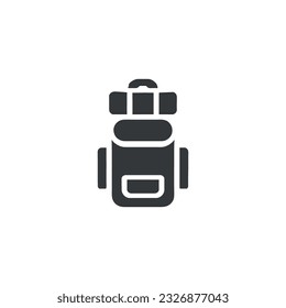 Backpack travel icon vector logo