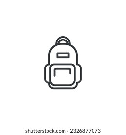 Logo del icono de viaje de la mochila