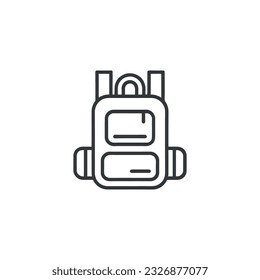 Logo del icono de viaje de la mochila