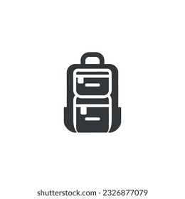 Backpack travel icon vector logo