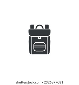Backpack travel icon vector logo