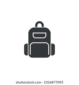 Backpack travel icon vector logo