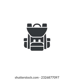 Backpack travel icon vector logo