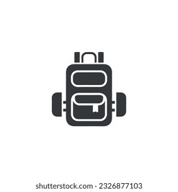 Backpack travel icon vector logo