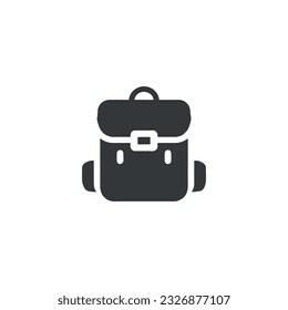 Backpack travel icon vector logo