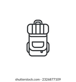 Backpack travel icon vector logo