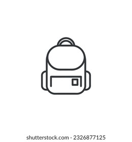 Backpack travel icon vector logo