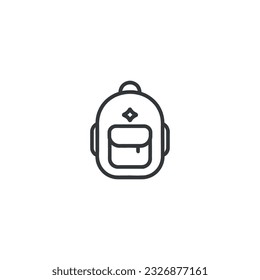 Backpack travel icon vector logo