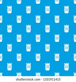 Backpack travel pattern vector seamless blue repeat for any use