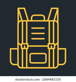 Rucksack trendy schöne gelbe Design nützliche kreative Vektor Illustration Kunst bunter Hintergrund.eps