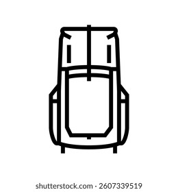 backpack ultralight trekking line icon vector. backpack ultralight trekking sign. isolated contour symbol black illustration