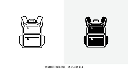 Backpack vecor icon set. Stock vector illustrator. EPS 10