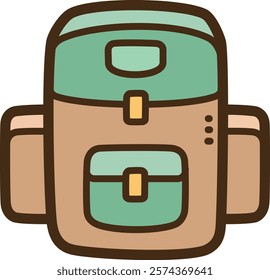 Backpack vector doodle illustration and graphic