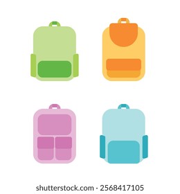 Backpack vector flat back to school