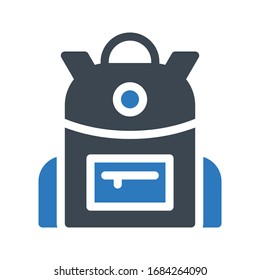 backpack vector glyph color icon 