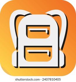 Backpack Vector Glyph Gradient Background Icon For Personal And Commercial Use.
