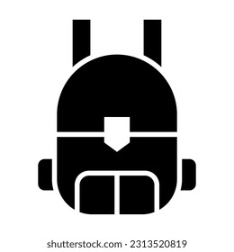 Backpack Vector Glyph Icon For Personal And Commercial Use.
