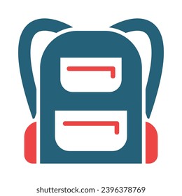 Backpack Vector Glyph Two Color Icons For Personal And Commercial Use.
