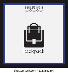 backpack vector icon