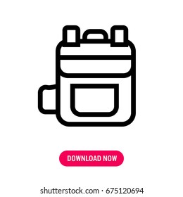The backpack vector icon 