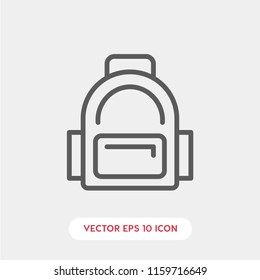 Backpack vector icon, bag symbol
