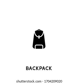 backpack vector icon. backpack black sign on white background. backpack icon for web and app