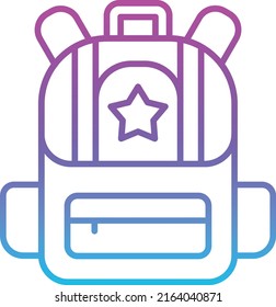 Backpack vector icon. Can be used for printing, mobile and web applications.