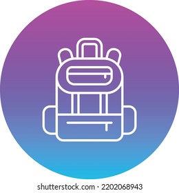 Backpack vector icon. Can be used for printing, mobile and web applications.