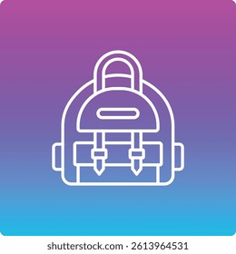 Backpack vector icon. Can be used for printing, mobile and web applications.