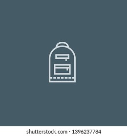Backpack vector icon. Backpack concept stroke symbol design. Thin graphic elements vector illustration, outline pattern for your web site design, logo, UI. EPS 10.